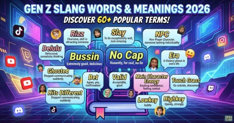 gen slang words & meaning 2026
