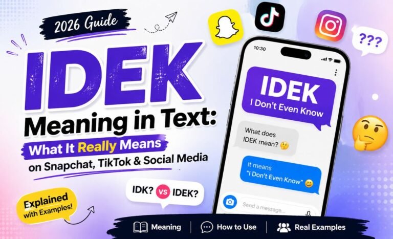 IDEK Meaning in Text