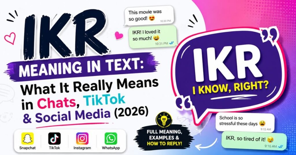 IKR meaning in text