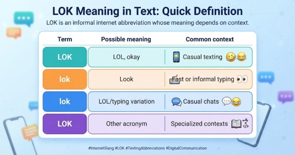 lok meaning quick definition
