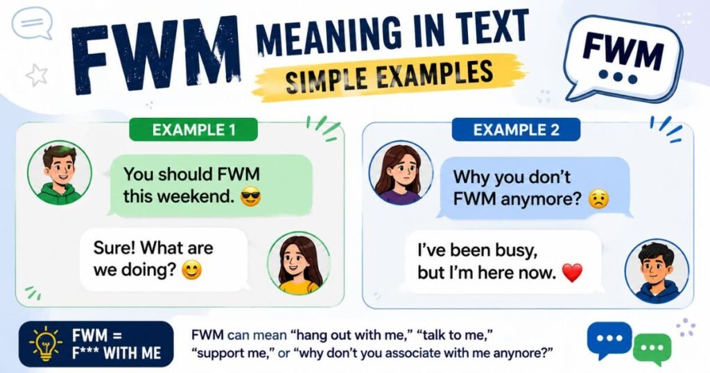simple meaning fwm   in text