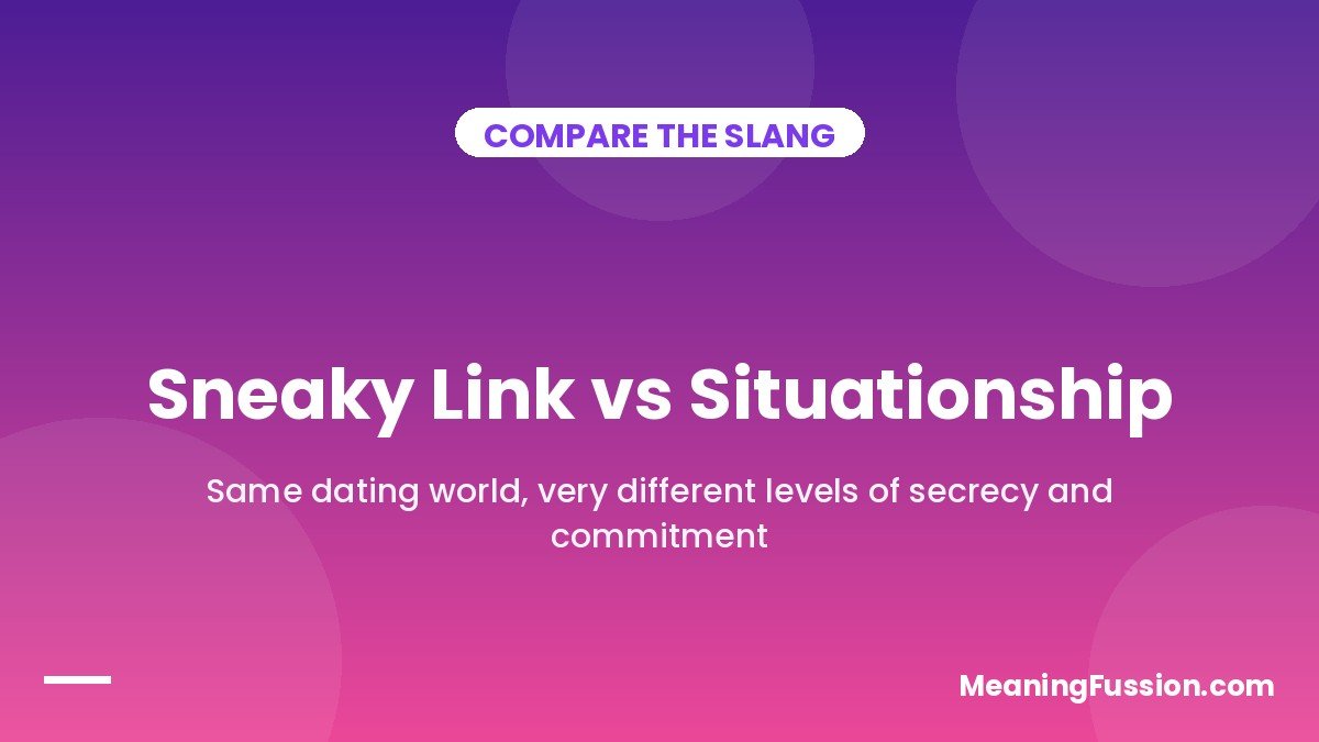 Sneaky link vs situationship comparison