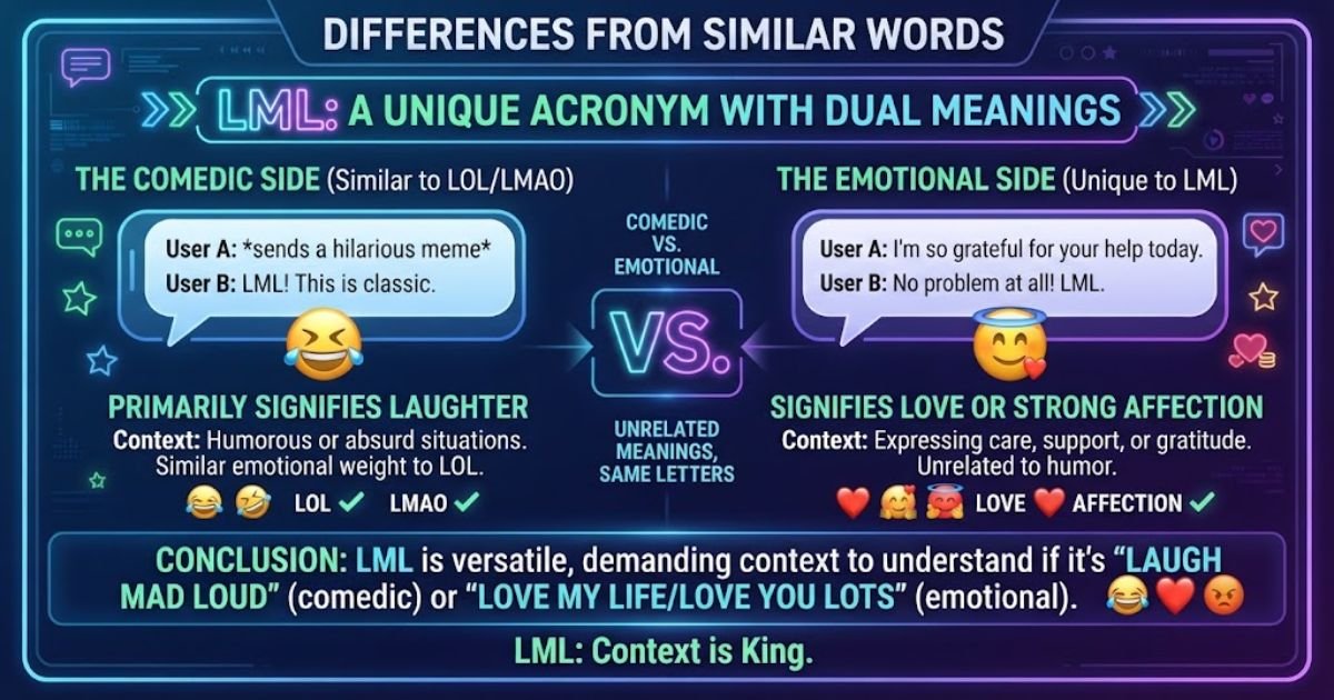 Differences From Similar Words Unlike LOL or LMAO