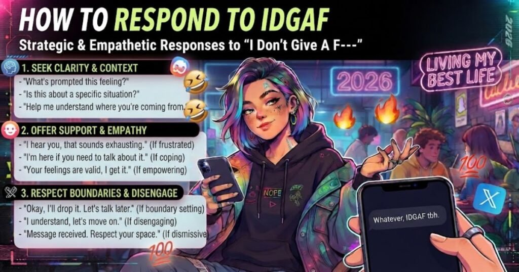 How to Respond to IDGAF