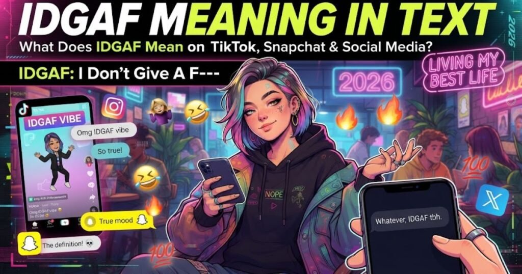 _IDGAF Meaning in Text