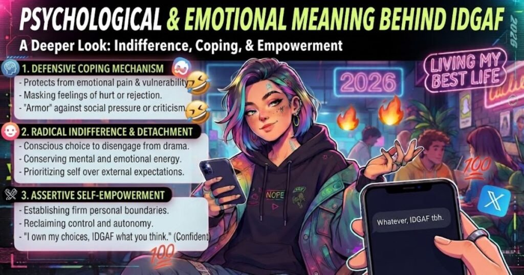 Psychological and Emotional Meaning Behind IDGAF