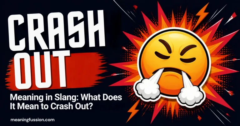 Crash out meaning in slang featured image with angry emoji
