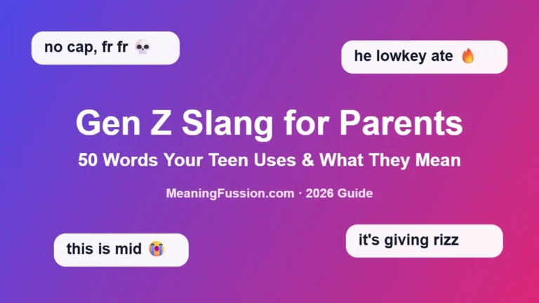 Gen Z slang for parents guide showing teen text examples