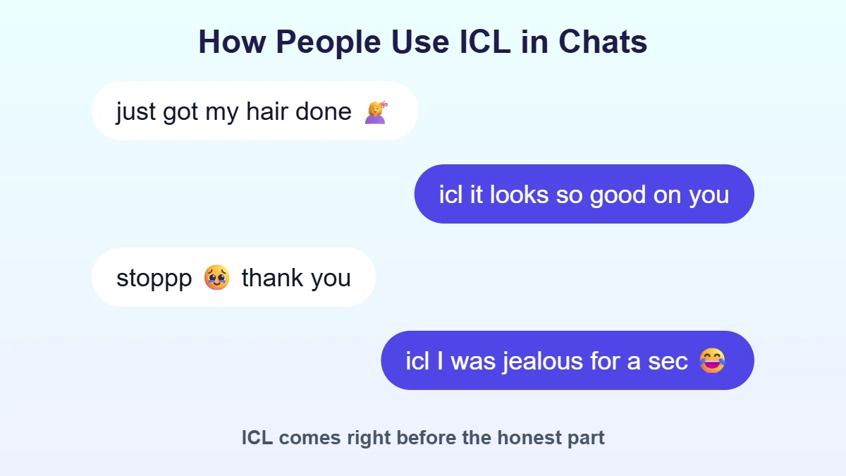 ICL chat example showing how to use ICL in text