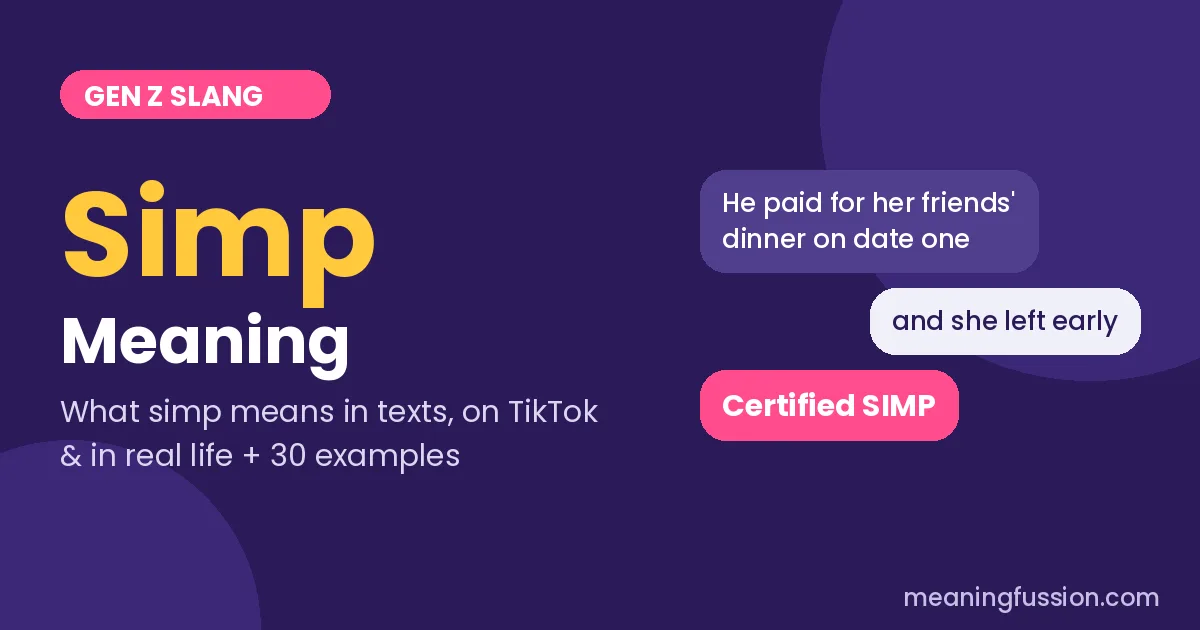Simp meaning explained with chat examples